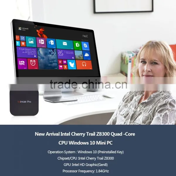 Vensmile W8 PRO Mini pc tv Box Win 10 OS Cherry Trail Z8300 Cpu 2G/32G 1.84GHz Mini pc tv Box photo-2