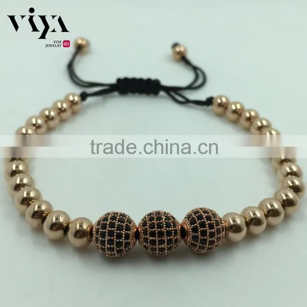 Newest Fashion Beads Man Wrap Bracelet and Braided Rope Round Beads Bracelet Jewelry photo-6