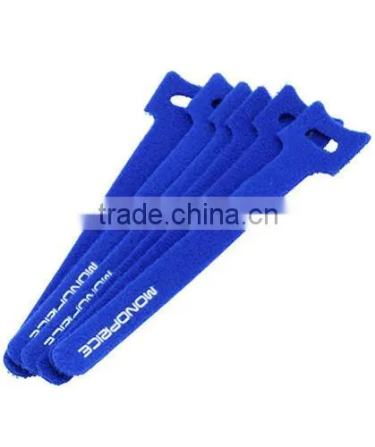 Logo Print Electric Nylon Magic Tape Hook and Loop Cable Tie photo-4