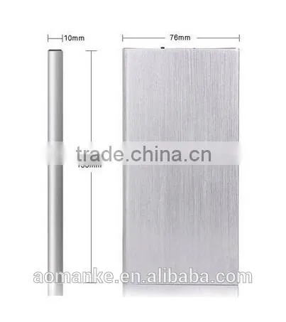 G005 Aluminum Metal Custom Logo Slim Portable Dual Usb Port Mobile Charger Power Bank 8000mah photo-4