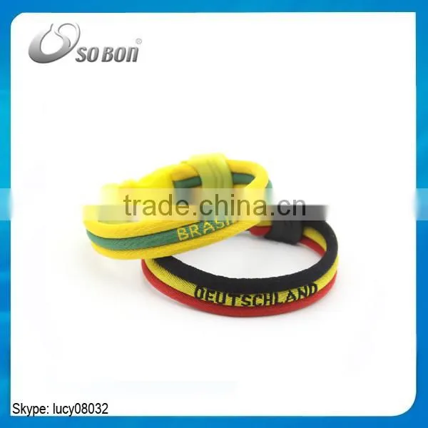 2016 Sport Bracelet, Health Negative Ion Sports Country Flag Silicone Bracelets photo-3