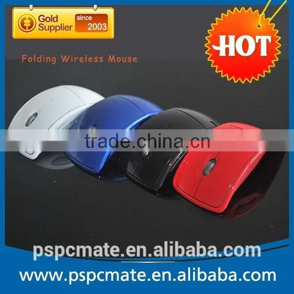 Optical Coreless Foldable Folding Arc Wireless Mouse Mice+USB 2.4G Snap-in Receiver OEM photo-5