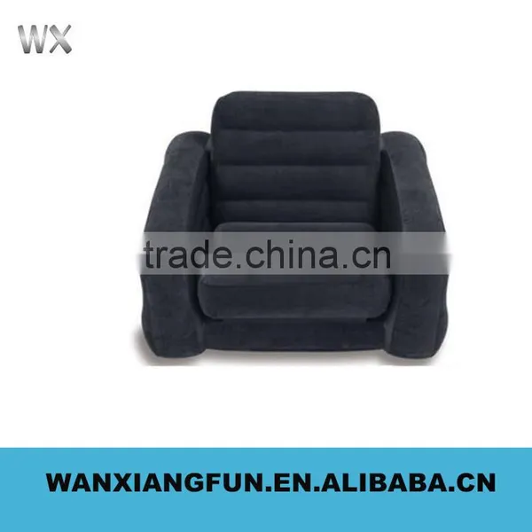 Blue Flocked Inflatable Sofa, Inflatable Chair, Inflatable Air Sofa photo-6
