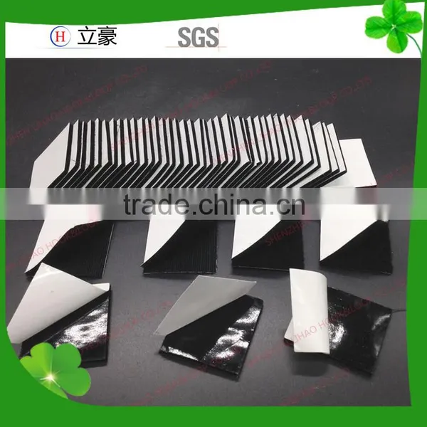 black adhesive hook loop dots
