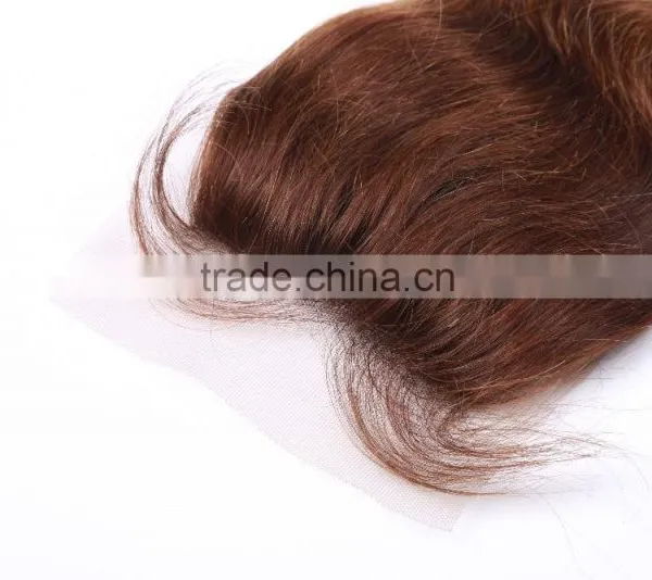 Hot Sale! Natural Color 4*4 Lace Top Closure 7A Human Virgin Hair Brazilian Body Wave Free/Middle 3 Part List Closure 10"20" photo-4