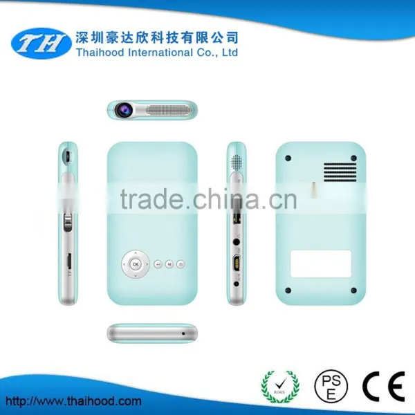Professional Mini Smart Phone DLP Projector Built in 5000mAh Li-ion Battery Can be Use as Power Bank for IPhone6 Mini Projector photo-4