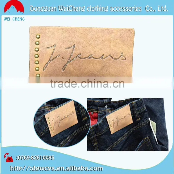 Customed hot popular garments leather patch