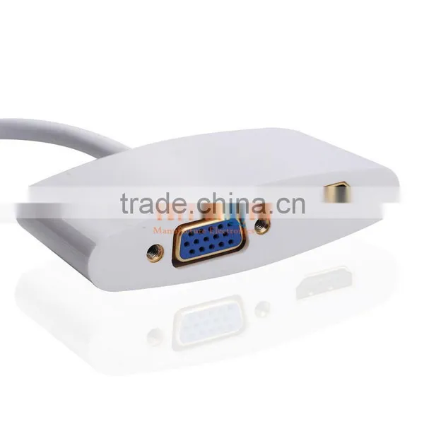 100% Brand New Factory Price Mini Display Port DP to HDMI VGA Adapter Cable for Apple MacBook Surface Pro photo-3