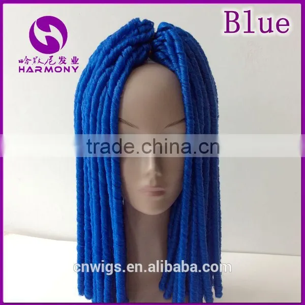 ( Blue Color ) HARMONY 18inch 110grams Synthetic Soft Dreadlocks Hair / Synthetic Dread Locks Hair Extensions Weave photo-2