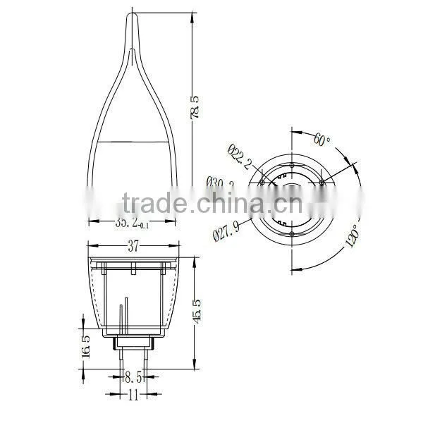 7W C37 Led Bulb Light Accessories photo-3