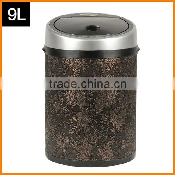 Automatic Stainless Steel Sensor Trash Creative Home Bathroom Wastebasket Covered Large European Shipping photo-5