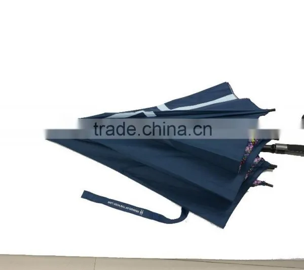 Factory Wholesale Double Layer Inside Full Printed Straight Umbrella photo-4