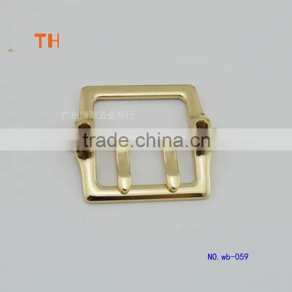 Light Gold Double Pin Belt Buckle Ornament Accessory for Handbag photo-3