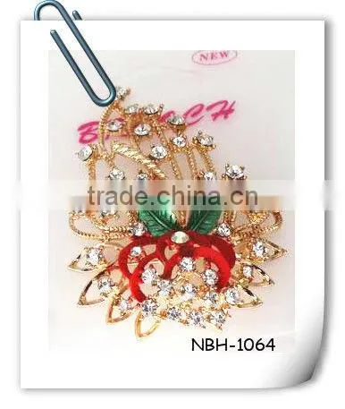 Wholesale Handmade Rhinestone Flower Brooch for Wedding Invitations