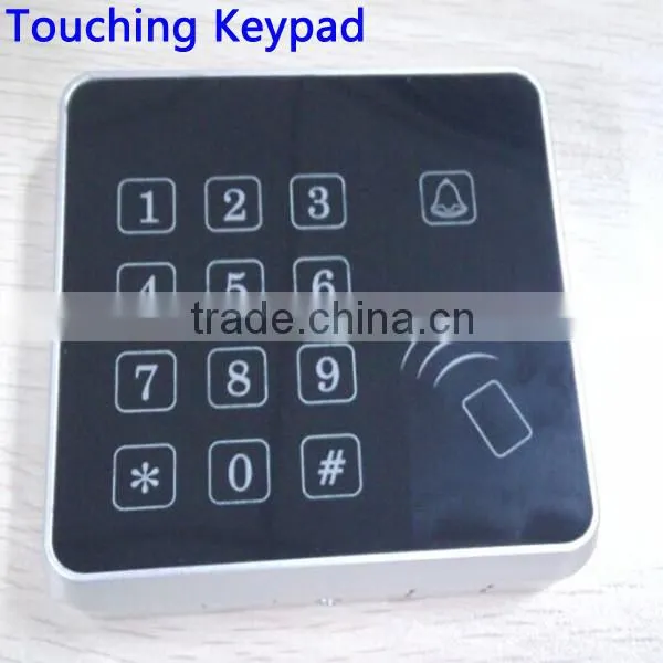 Access Control Standalone single door controller touching password keypad +M1 card reader door entry controller system on dooro