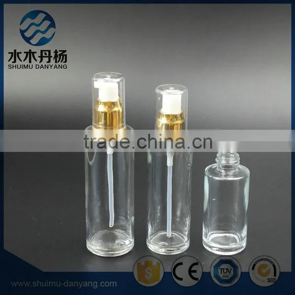 80ml Glass Cosmetic Bottle Lotion Glass Bottle With Pump Sprayer