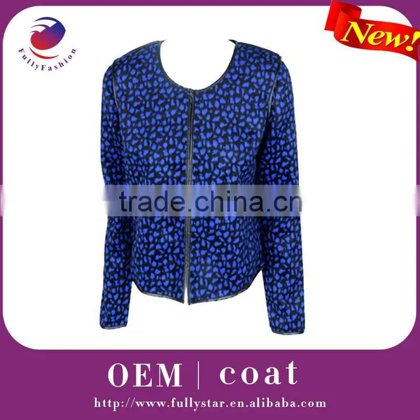 Newest Popular Style Autumn Blue Coat for Ladies