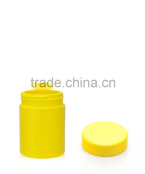 Yellow UV Glossy HDPE Plastic Bottle