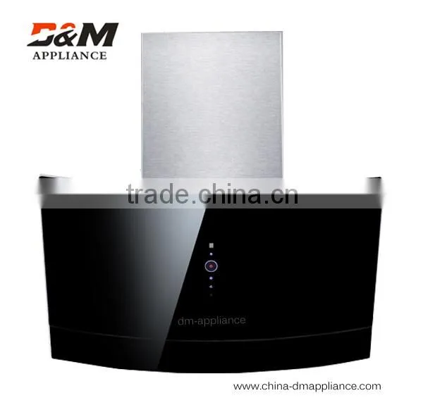 Wall Mounted Range Hood With Tempered Glass