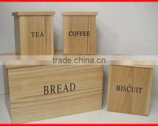 Custom Vertical Wood Bread Storage Bin With Removable Lid and Handle for Bread and Cake Storage photo-5