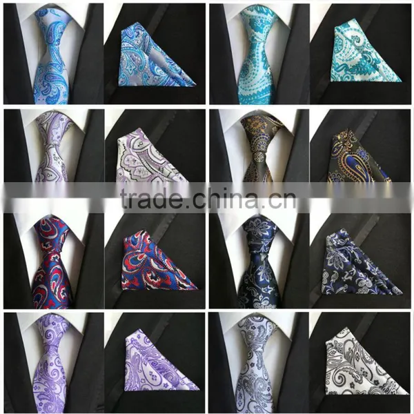 Stylish Polyester Silk Necktie Mens Tie Set With Hanky For Gift Quality Choice photo-6