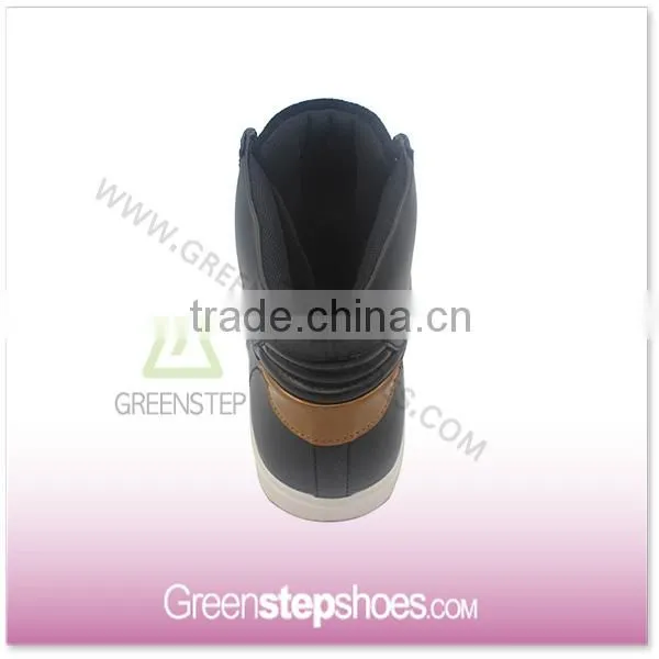 High Ankle Women Casual Leather Flat Ankle Boots photo-4