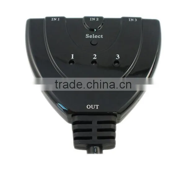 HDMI 1.4 Switch 3D 3-Port Bi-direction 3x1 HDMI Pigtail Auto Switcher 1x3 HDMI Splitter photo-2