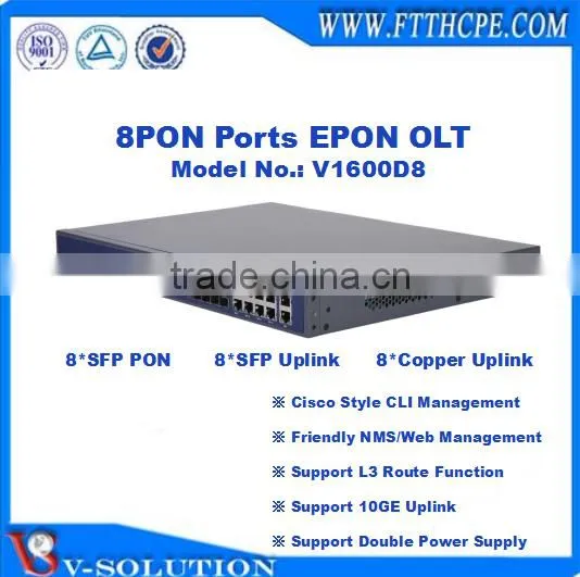 8PON EPON OLT Optical Line Terminal With Friendly NMS/Web Management and Cisco Style CLI Interface Support L3 Route Function photo-2