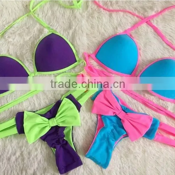 Hot Sexy Ladies Bowknot Very Small G-string Mini Bikini photo-2