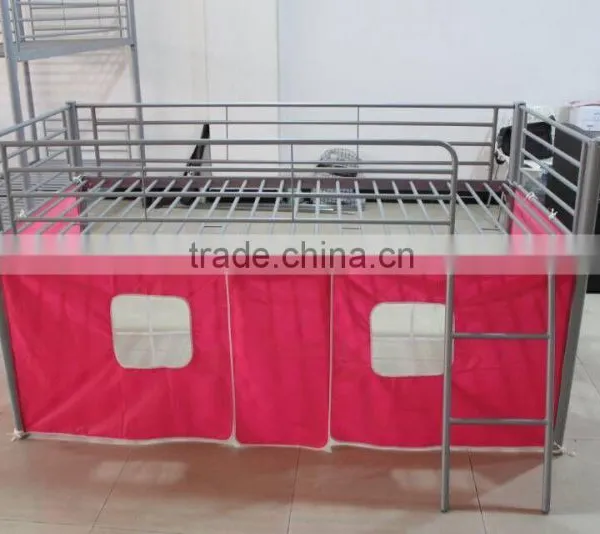 Childrens Novelty Metal Mid Sleeper Bed Bunk Bed With Curtain for Girls photo-4
