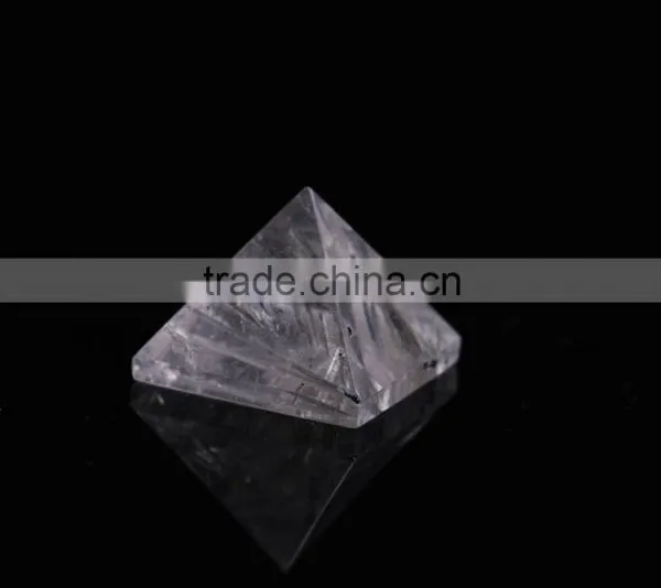 Hot Sale 100% Natural Transparent Pure Pyramid Quartz Crystal Clear Pyramid photo-4