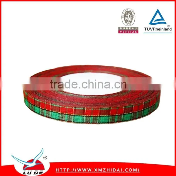 2015 Direct Factory Garment or Gift Packing Plaid Ribbon /tartan Ribbon photo-2