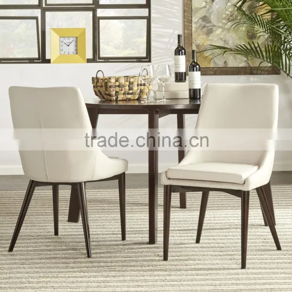 Luxury Top Grain Leather Wood Furniture Dining Chair photo-4