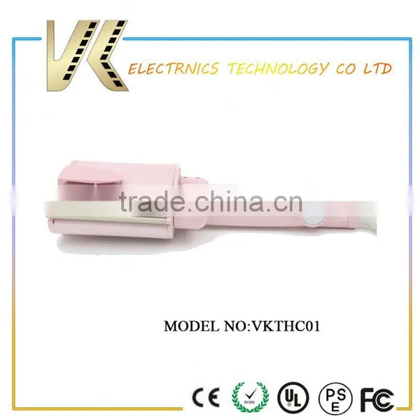 Japan Design Pink Digital Professional LCD Triple Barrel Hair Curler photo-2