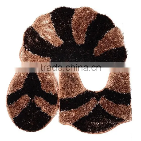 Microplush Soft Touch Durable Anti Slip Backing Shaggy Silk Polyester Carpet for Bath Room photo-3