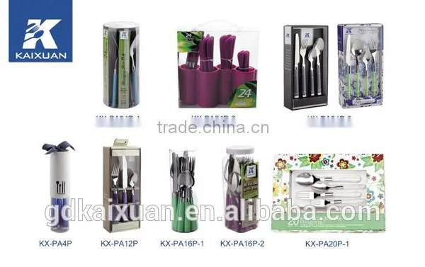 Hot Sale Cheap Stainless Steel Plastic Handle Cutlery Set photo-4