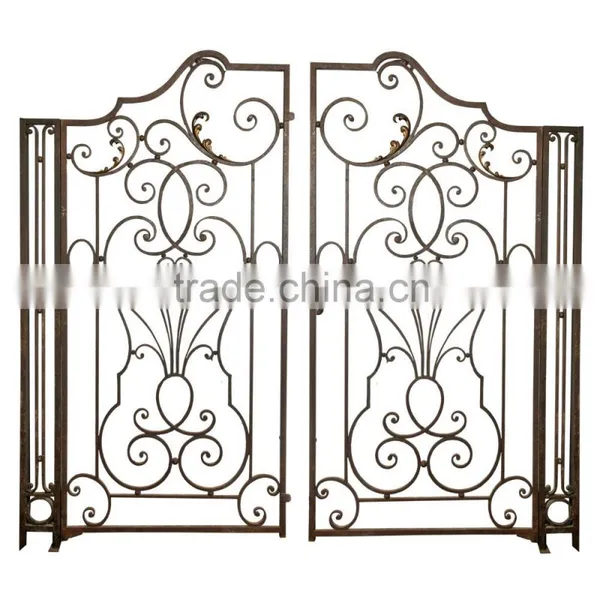 2016 Luxury European Style Metal Wrought Iron Gates Design on Online Shopping photo-2