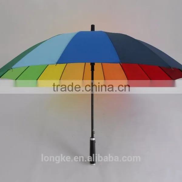 16 Colors Rainbow Golf Umbrella photo-3