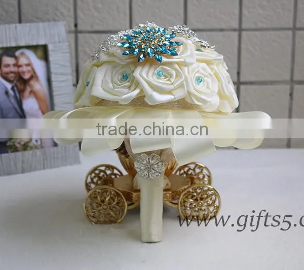 Handmade Graceful Brooch Wedding Bouquet for Bride photo-4