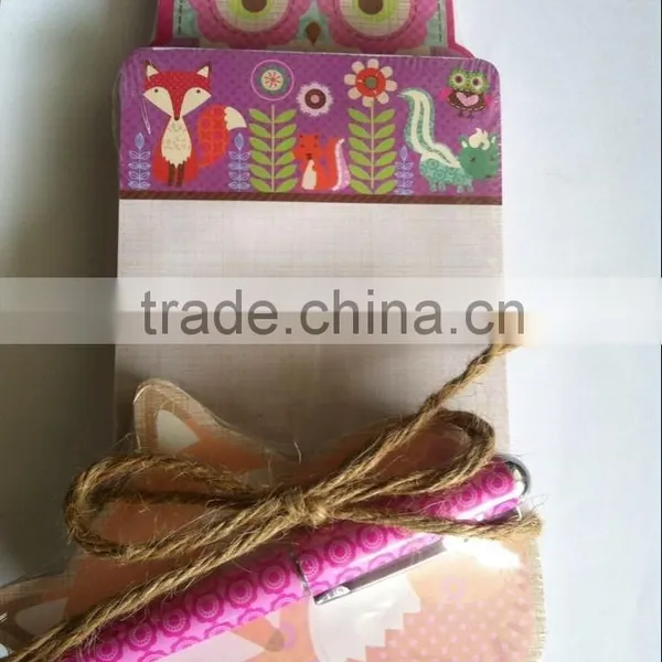 Colorful paper memo cube with pen holder