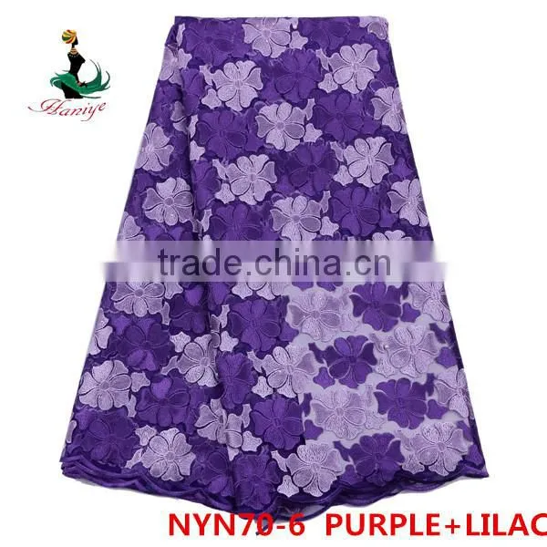 Haniye 2016 Wholesale High Quality Tulle Lace Fabric 5 Yards /french Lace Fabric /NYN70 photo-6