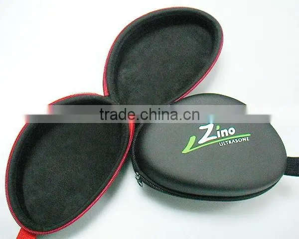 (Black and Hot) Mesh Style With Zipper Enclosure Handsfree Headset Earphone HARD EVA Bag photo-2