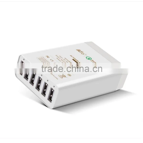 2016 Quick Charger for Mobiles Certified With 6 USB Ports