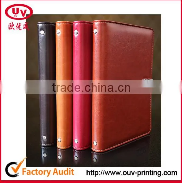 2016/2017 USB PU Leather Notebook Luxury Business Meeting Organizer USB Notebook photo-3