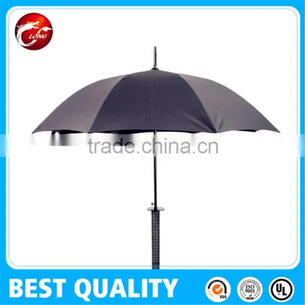 190t Pongee Material Waterproof Straight Umbrella With Samurai photo-3