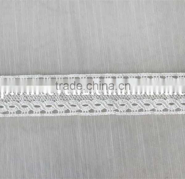 Factory Wholesale High Quality White 3cm Polyester Yarn Lace for Sale photo-2