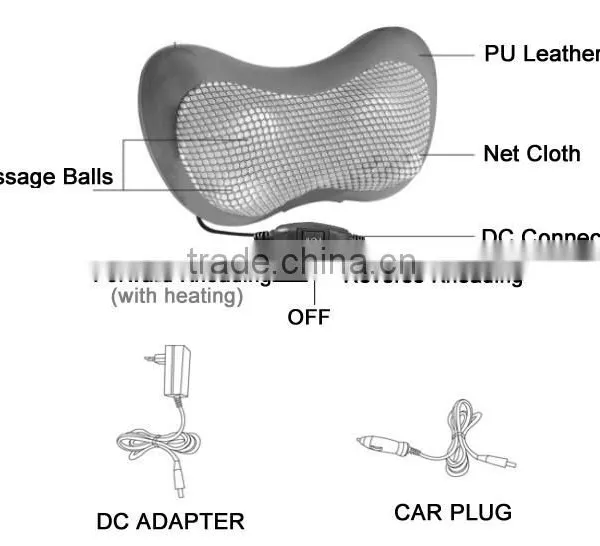 XT-858-3B DC12V. Home and Car Neck and Back Massage Pillow photo-5