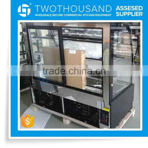 Back Door Opened 990 L 4 Shelf Refrigerated Display Cake Case photo-2