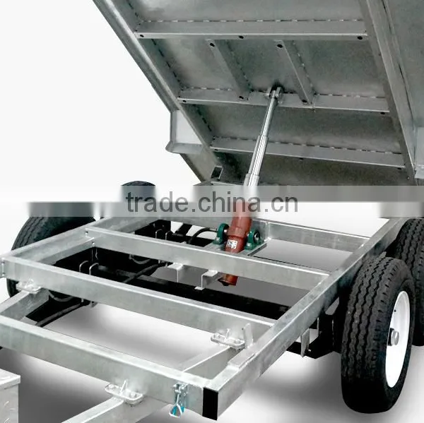 12x5ft Hot Dipped Galvanized 3.5 Ton Heavy Duty Hydraulic Tipper Box Trailer photo-4