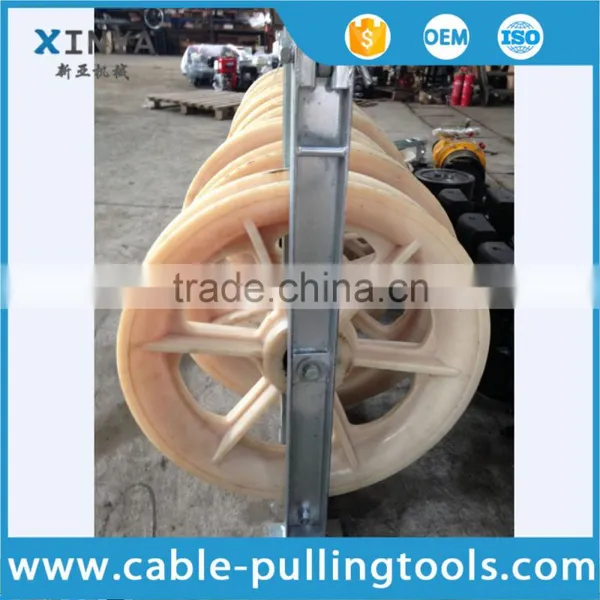 2T Single Wheel Conductor Pulley Nylon Stringing Pulley Block 660mm Diameter photo-2